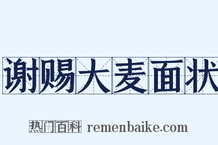 谢赐大麦面状是什么意思的图片